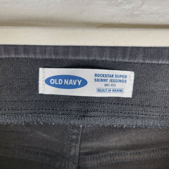 Old Navy Women's Size 12 Jeans Rockstar Super Skinny Jeggings Built In Warm - Picture 3 of 4